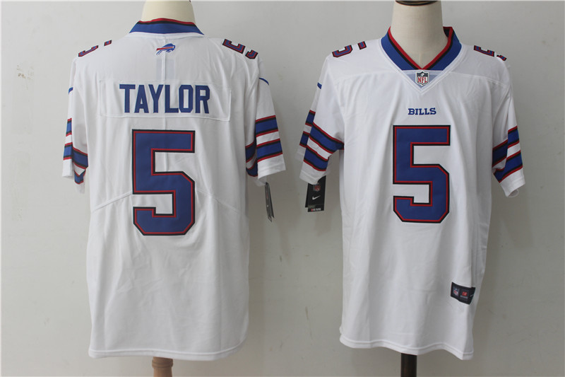 Men's Buffalo Bills Tyrod Taylor #5 White Jersey